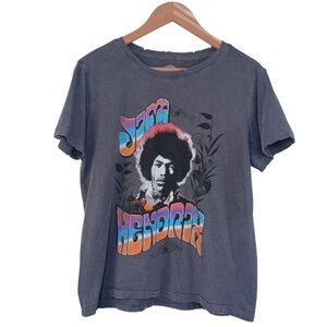 Authentic Jimi Hendrix Cuffed Short-Sleeve Boho Distressed Sz S T-Shirt